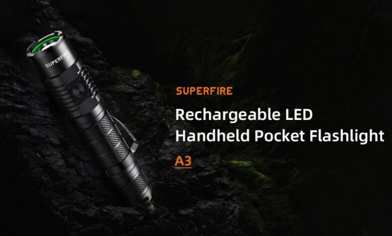 SUPERFIRE Tactical Flashlight With Increased Light Output